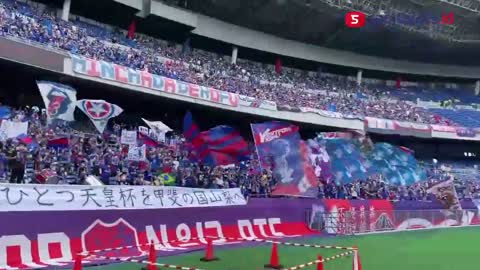 Make Haru! Passionately Flying Grandpa's Flag Then Crying Watch Ventforet Kofu Win