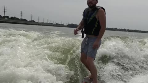 Beer Toss & Drink While Surfing