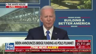 Biden says $5.5 billion will go to repairing bridges: "We're building back better than ever before."