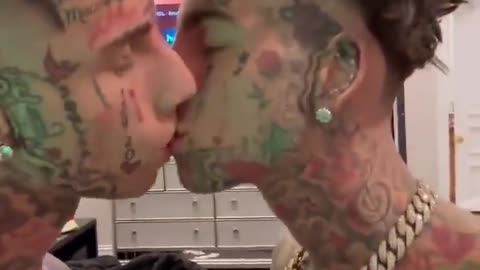 Island Boys smooching on each other