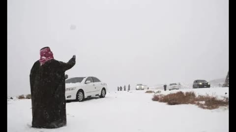 Saudi Arabia Severe cold wave in different regions of