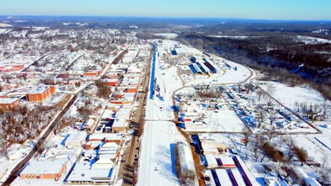 Flying DeSoto, MO. in the snow on Feb 5, 2022 in 4K