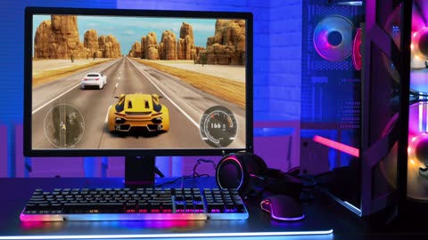 Racing Game on Computer