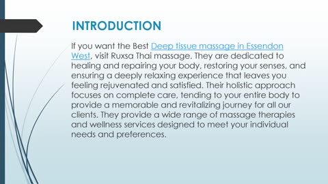 Best Deep tissue massage in Essendon West