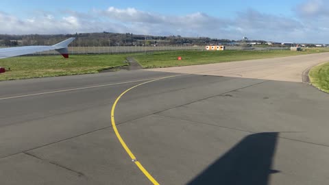 British Airways landing in Edinburgh, Scotland, United Kingdom in 4K