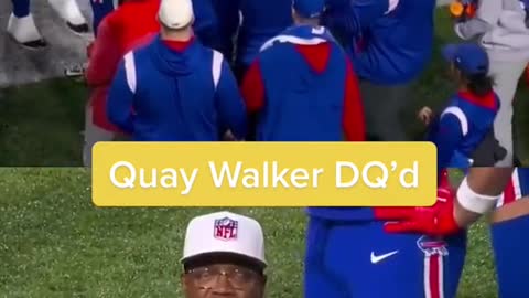 Quay Walker was disqualified after coming in contact with someone on the Bills sideline 👀