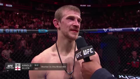 Arnold Allen Octagon Interview | UFC Kansas City