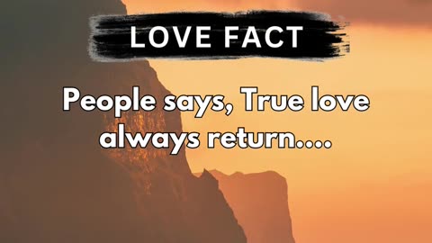 People says, true love always return but.... #shorts