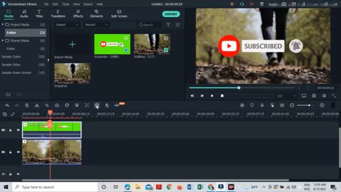 Remove video background with filmora.