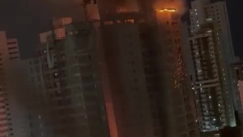 HIGH-RISE BUILDING ENGULFED IN FLAMES IN RECIFE, BRAZIL