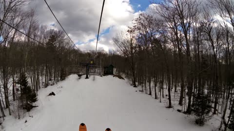 Spring ski run Dartmouth Skiway