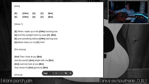 Front Porch Jam - Lovely Day (Bill Withers Cover) w/Chord Chart and Chord Diagrams!