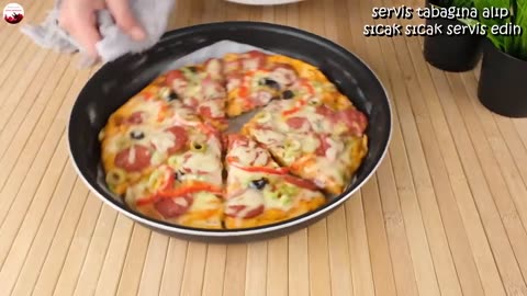 No Oven, No Yeast ‼ ️ Frying PIZZA in 10 Minutes with Any Material You Want.