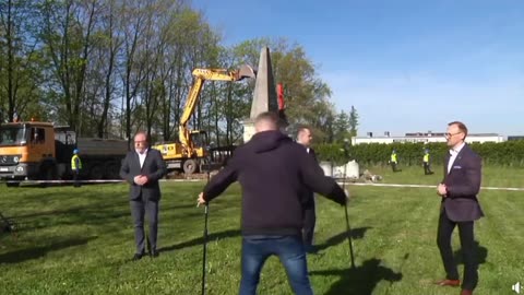 In Głubczyca, Poland, the monument of gratitude to the Red Army has been demolished