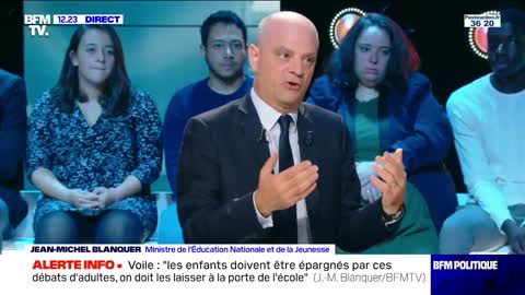 Blanquer : "Le voile n'est pas souhaitable dans notre société"