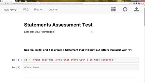 19 python programming for beginner - Statements Assessment Test