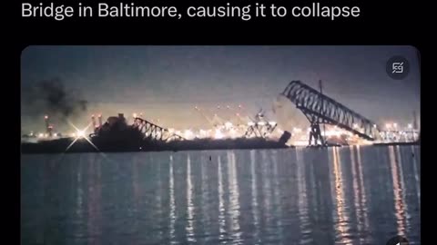 ACTUAL video of the bridge collapse in Baltimore, America