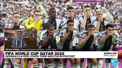 Germany players cover mouths in protest for World Cup photo amid armband row • FRANCE 24 English