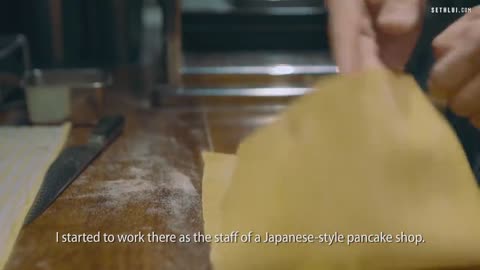 This chef creates italian dishe with japanese