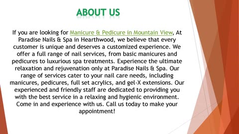 If you are looking for Manicure & Pedicure in Mountain View