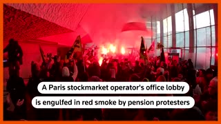 Protesters invade Paris stock operator office