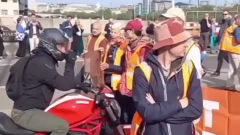 Climate Change Activist Blocking Roads Again