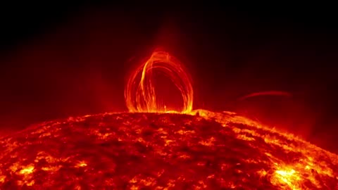 NASA - Fiery Looping Rain on the Sun