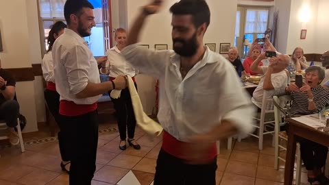 Nafplio dancing, bending low