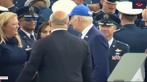 Biden trips and falls during graduation ceremony, recovers quickly