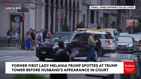 SPOTTED: Melania Trump Seen Entering Trump Tower On Eve Of Husband's Court Appearance In Miami