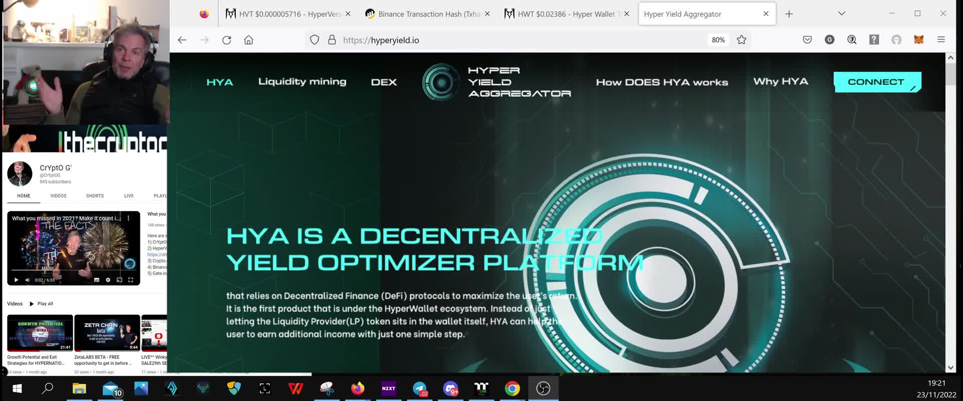 Creating liquidity on ps and farming lp tokens on the hyperyield aggregator