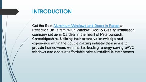 Get the Best Aluminium Windows and Doors in Farcet