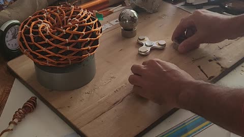 Testing for magnetic fields on Orgonite pyramids