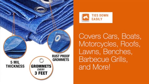 Multipurpose Blue Poly Tarp Protective Cover