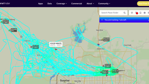 Nazi Proving Zone N912PA N8647E plane banging US60 and Wittmann AZ for a long time