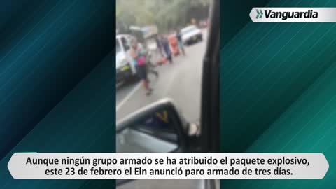 Artefacto explosivo en la vía San Gil - El Socorro dejó cuatro heridos