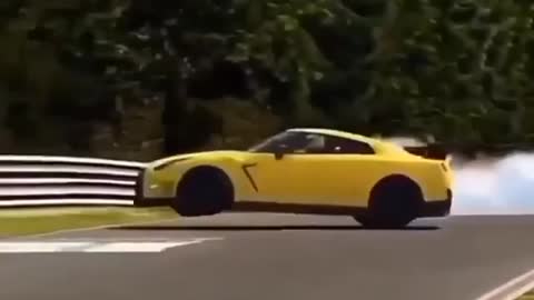 Dangerous stunt with car