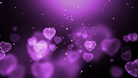 Purple peach heart background 4K video template