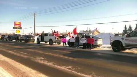 Canadian Trucker's PROTEST VACCINE MANDATE