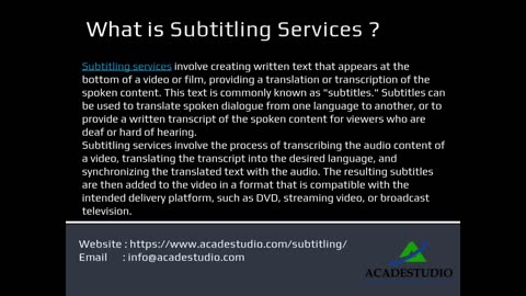 Subtitling Services