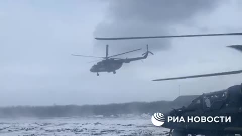 Russian helicopters patrol over Ukraine