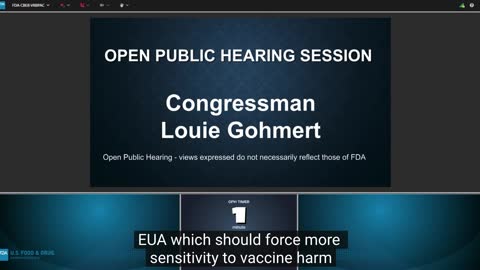 Rep. Gohmert Slams COVID Vax "Dystopian Experiment" at FDA Meeting