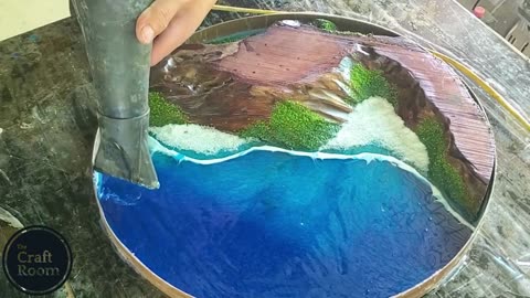 Woodworking for Relaxation | OCEAN TABLE From Epoxy Resin | Dak woodworking | Resin Art