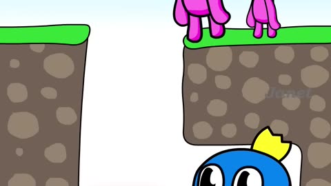 Pink Teaches Mean Blue a lesson! Rainbow Friends Funny Animation😂 #shorts #animation #story