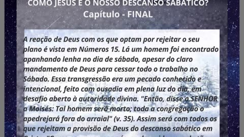 COMO JESUS É NOSSO DESCANSO SABATICO - FINAL