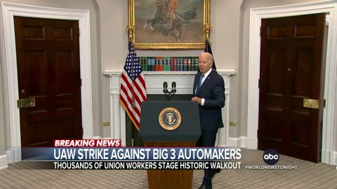 Auto workers walk out after launching strike against Big 3 automakers