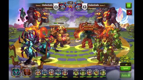 Hero Wars Gates of Nature 3F+2D vs 4E+Araji Tenebris Pull