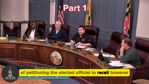 Taneytown - proposed changes to allow recall of elected officials by petition - part 1