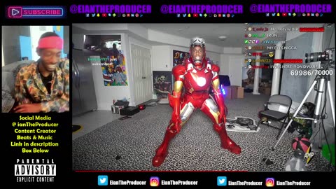 reacting to Kai Cenat Tries On Real Life Iron Man Suit