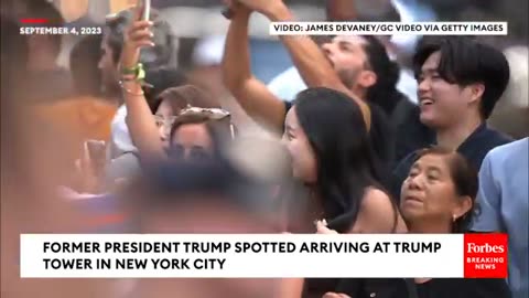 TRUMP SIGHTING - POTUS #45 seen exiting TRUMP TOWER in NYC